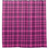 Modern Roze Tartan Plaid Patroon Douchegordijn (Voorkant)