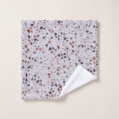 Modern roze terrazzo printpatroon bad handdoek (Wasdoekje)