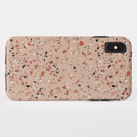 Modern roze terrazzo printpatroon Case-Mate iPhone case (Achterkant (horizontaal))