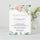 Modern Roze Tropisch Floral Vrijgezellenfeest Kaart (Staand voorkant)