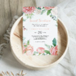 Modern Roze Tropisch Lief Zestien Verjaardagsfeest Kaart<br><div class="desc">Deze moderne roze tropische zoete zestien verjaardagsfeestuitnodiging is perfect voor een 16e verjaardag. Het ontwerp heeft prachtig met de hand geschilderde witte,  roze,  blush bloemen met groene bladeren,  die gratie en elegantie uitbeelden.</div>