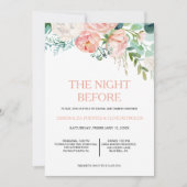 Modern Roze Tropische Floral repesal Dinner Kaart (Voorkant)