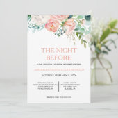 Modern Roze Tropische Floral repesal Dinner Kaart (Staand voorkant)