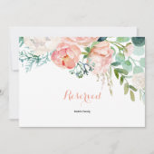 Modern Roze Tropische Floral Reserved Sign (Voorkant)