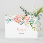 Modern Roze Tropische Floral Reserved Sign (Staand voorkant)