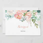 Modern Roze Tropische Floral Reserved Sign (Achterkant)
