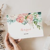 Modern Roze Tropische Floral Reserved Sign