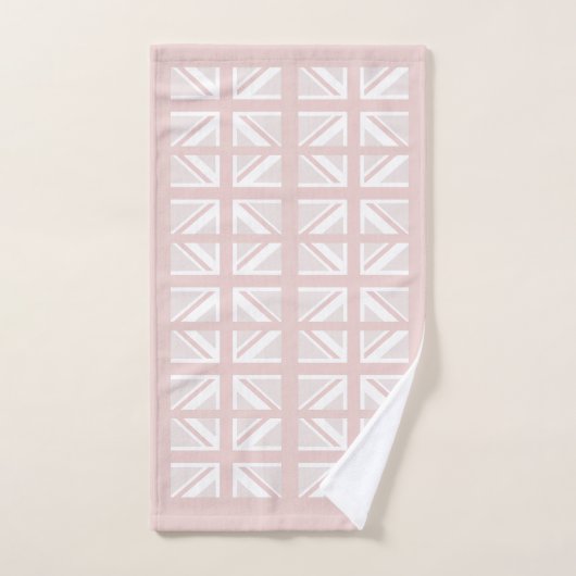 Modern Roze UK Union Jack Flag Patroon Bad Handdoek (Handdoek)