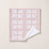 Modern Roze UK Union Jack Flag Patroon Bad Handdoek (Wasdoekje)