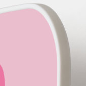 Modern Roze Vet Initiaal Monogram Pickleball Paddle (Links Detail)
