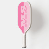 Modern Roze Vet Initiaal Monogram Pickleball Paddle (Links)