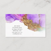 Modern roze Visitekaartje (Achterkant)