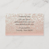 Modern Roze Visitekaartje met reserveflamingo (Achterkant)