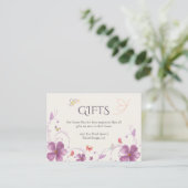 Modern roze vlinders Vrijgezellenfeest Informatiekaartje (Staand voorkant)