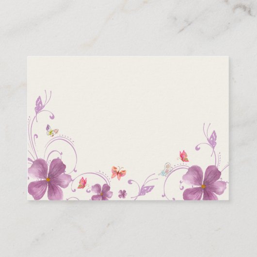 Modern roze vlinders Vrijgezellenfeest Informatiekaartje (Achterkant)