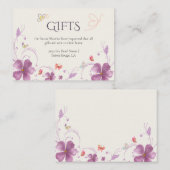 Modern roze vlinders Vrijgezellenfeest Informatiekaartje (Voorkant / Achterkant)
