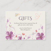 Modern roze vlinders Vrijgezellenfeest Informatiekaartje (Voorkant)