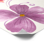 Modern roze vlinders Vrijgezellenfeest welkomstbor Poster (Hoek)