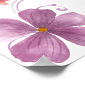 Modern roze vlinders Vrijgezellenfeest welkomstbor Poster (Hoek)