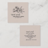 Modern Roze vlindervierkant Visitekaartje (Voorkant / Achterkant)