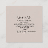 Modern Roze vlindervierkant Visitekaartje (Achterkant)