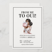 Modern Roze Vrijgezellenfeest Afro-Amerikaans Kaart (Voorkant / Achterkant)