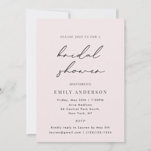 Modern roze Vrijgezellenfeest Kaart (Voorkant)