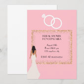 modern roze vrijgezellenfeest kaart (Voorkant / Achterkant)