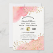 Modern Roze | Vrijgezellenfeest perzikWaterverf Kaart (Voorkant)