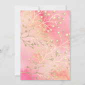 Modern Roze | Vrijgezellenfeest perzikWaterverf Kaart (Achterkant)