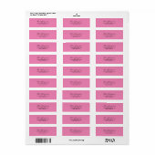 Modern Roze Vrouwelijk Eenvoudig Elegant Etiket (Full Sheet)