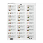 Modern Roze Waterverf Bloemboeket Monogram Etiket (Full Sheet)