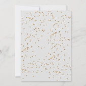 Modern Roze Waterverf Bloemen Goud Glitter Bruilof Kaart (Achterkant)