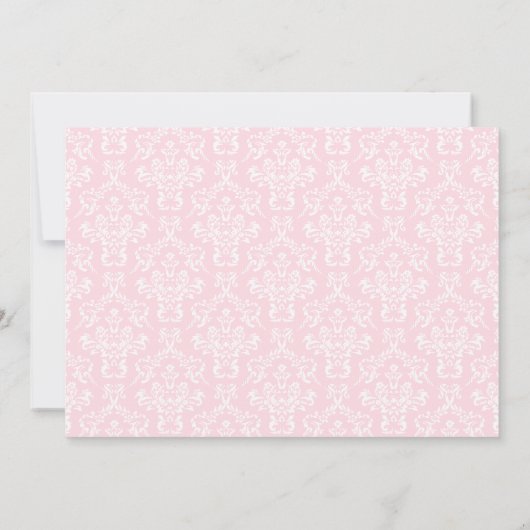 Modern roze Waterverf Bow Ribbon Girl Baby shower Kaart (Achterkant)