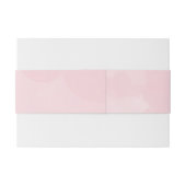 Modern Roze Waterverf Bruiloft Belly Band Uitnodigingen Wikkel (Achterkant Voorbeeld)