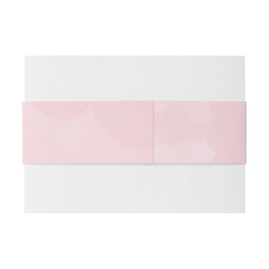 Modern Roze Waterverf Bruiloft Belly Band Uitnodigingen Wikkel (Achterkant Voorbeeld)