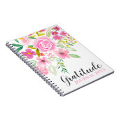 Modern roze waterverf dankbaarheid tijdschrift notitieboek (Rechterzijde)