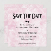 Modern Roze Waterverf Elegant Bruiloft Personalise Save The Date (Voorkant / Achterkant)