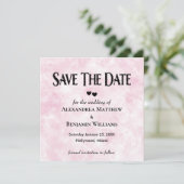 Modern Roze Waterverf Elegant Bruiloft Personalise Save The Date (Staand voorkant)