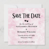 Modern Roze Waterverf Elegant Bruiloft Personalise Save The Date (Voorkant)