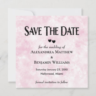 Modern Roze Waterverf Elegant Bruiloft Personalise Save The Date