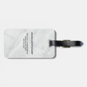 Modern Roze Waterverf Floral Bouquet Monogram Bagagelabel (Achterkant horizontaal)