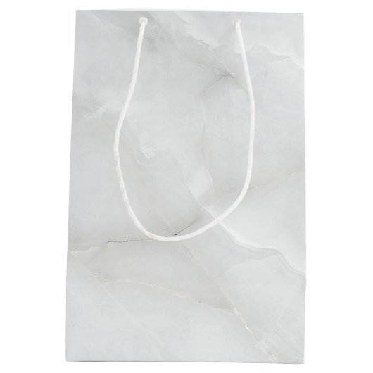 Modern Roze Waterverf Floral Bouquet Monogram Medium Cadeauzakje (Achterkant)