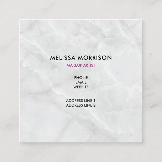 Modern Roze Waterverf Floral Bouquet Monogram Vierkante Visitekaartje (Achterkant)