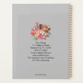 Modern roze Waterverf Makeup Artist Girly Chic Planner (Achterkant)