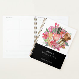 Modern roze Waterverf Makeup Artist Girly Chic Planner