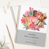 Modern roze Waterverf Makeup Artist Girly Chic Planner