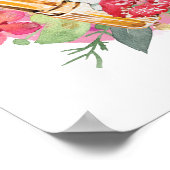 Modern roze Waterverf Makeup Artist Girly Chic Poster (Hoek)