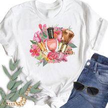 Modern roze Waterverf Makeup Artist Girly Chic