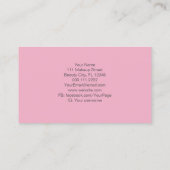 Modern roze Waterverf Makeup Artist Girly Chic Visitekaartje (Achterkant)